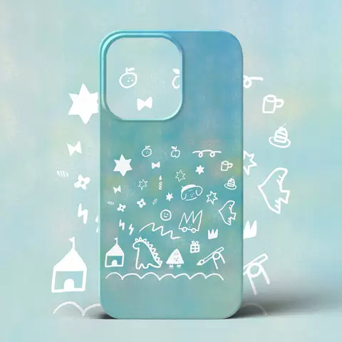 Artistic Doodle iPhone Case – Whimsical Illustration Design  Pro/Plus/Max/Air  – iPhone 17,  iPhone 16, iPhone 15, iPhone 14, iPhone 13