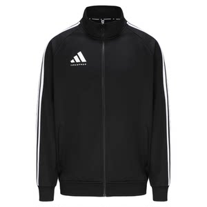 
Adidas 2025 new autumn coats for men and women black and white casual sports stand collar woven jacket TR30JT-BW