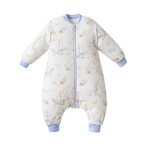 
October crystal baby sleeping bag spring and autumn pure cotton gauze baby anti-kick quilt artifact anti-jump anti-kick quilt autumn and winter