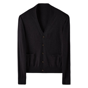 
[Soft skin-friendly cashmere] CULTUM Italian V-neck knitted sweater for men, versatile layered cardigan jacket