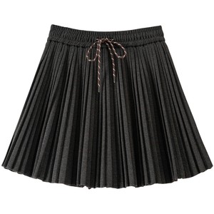 
BANANA BABY 2025 Winter New College Style High Waist Pleated Skirt Women's Elastic Waist Drawstring Slim Skirt