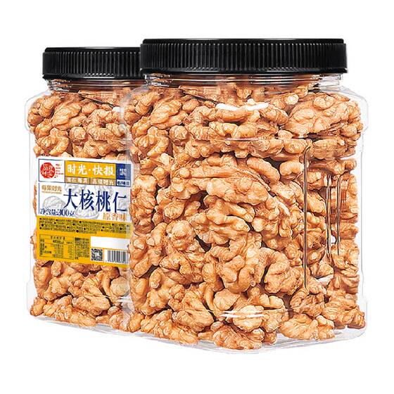 
Every fruit time Xinjiang paper-skinned large walnut kernels 300g canned new original cooked nuts thin-skin snacks for pregnant women