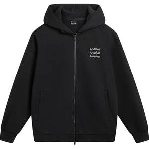 
Li Ning fleece jacket women's new warm knitted sweatshirt casual sports jacket winter thickened sportswear for men