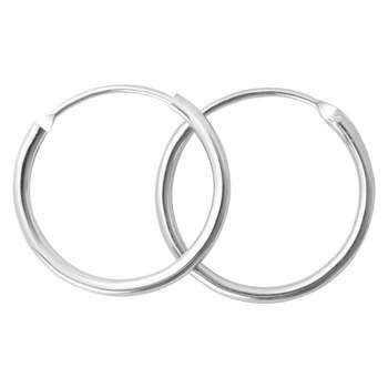 Hoop earrings sterling silver Korean style return