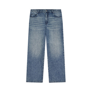 
nice rice good rice spring 13.4 oz cotton retro wash men's wide leg jeans NHC13045