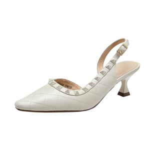 
[Silent Series] Qianbaidu women's shoes summer new fashion semi-cool and empty sandals commuting leather