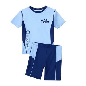 
Swimsuit Boys Summer 2025 New Split Children's Swimsuit Medium Big Children Teenager Boy Swim Suit Set