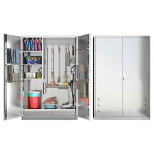 
Stainless steel cleaning cabinet shopping mall classroom mop storage cabinet hospital factory hygiene cleaning cabinet balcony storage cabinet