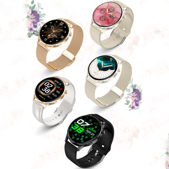 Women Smartwatch NFC蓝牙通话高清屏心率监测Ai语音助手智能手表