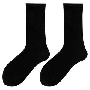 White pile socks for women, autumn and winter mid-tube pure cotton, black women's boneless 2025 new hot style confinement socks
