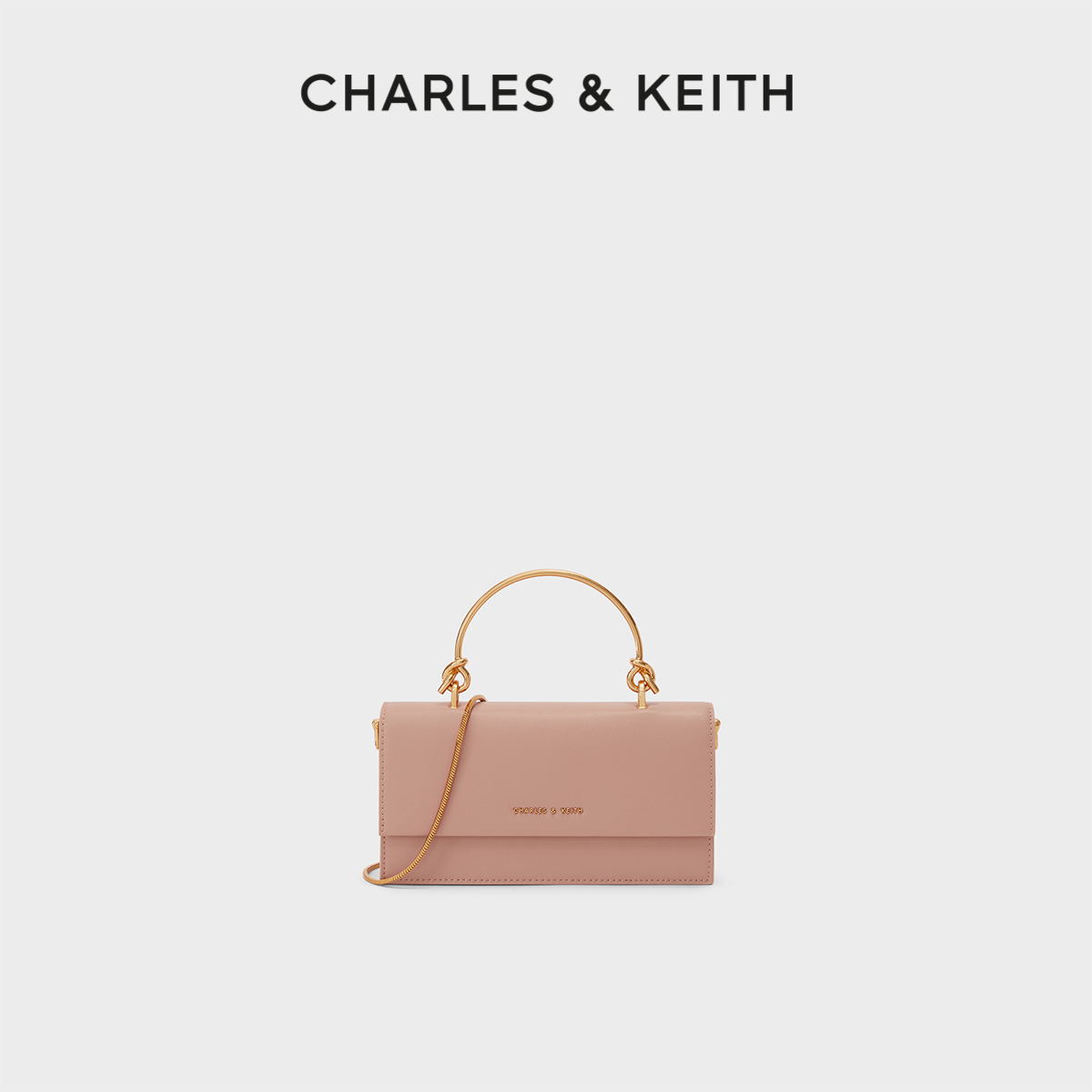 CHARLES & KEITH CHARLES＆KEITH女包CK6-10840314-3果然甜链条斜挎包