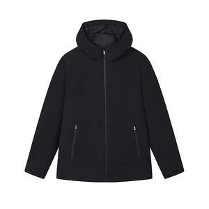 
FILA official men's cotton jacket 2025 spring new fashionable simple casual basic warm hooded jacket