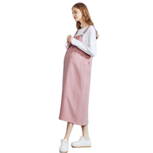 Fisher maternity dress spring new strap skirt two-piece suit spring autumn top T-shirt long dress spring clothes women