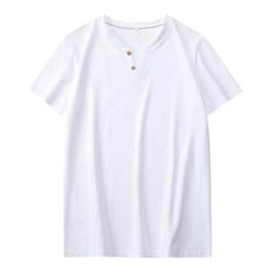 
Trendy men's short-sleeved T-shirt pure cotton V-neck 2026 new tops men's summer half-sleeved T-shirt bottoming long-sleeved