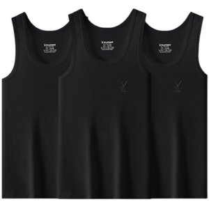 
Playboy Pure Cotton Men's Vest Men's Stainless Sports Sweat-absorbing Cotton White Inner Summer Base Sweatshirt