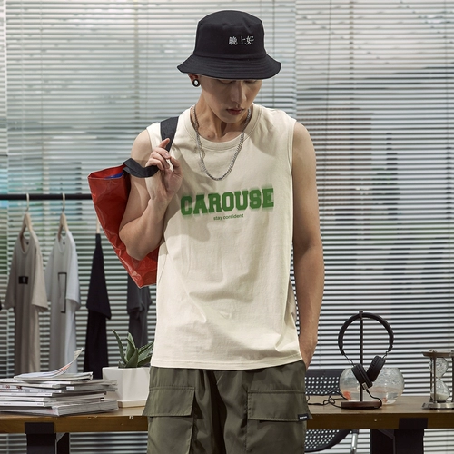 Летний жилет, хлопковая футболка без рукавов, свободный крой