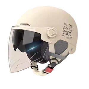 New national standard 3C certified electric motorcycle helmet men and women electric car summer four seasons universal safety helmet half helmet
