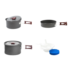 Huofeng outdoor pot set 202 camping picnic 2-3 people 4-5 people portable 206 cooking utensils with frying pan kettle 204