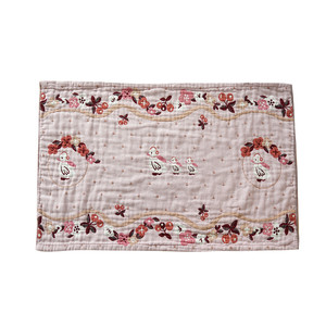 Pair of pillow covers, Class A pure cotton four-layer gauze pillow, yarn-dyed cartoon cotton pillow cover, four-season bedding