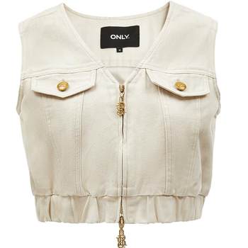 ONLY sleeveless short denim vest