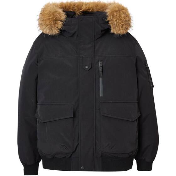 
[AT Series Water Repellent] Jack Jones Men's Down Jacket Winter Loose Hooded Detachable Fur Collar Jacket