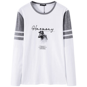 
TEEK autumn spliced long-sleeved T-shirt men's clothing, autumn clothing, fashionable autumn clothing, youth trendy bottoming shirt
