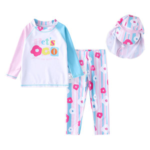 
Children's swimsuits, girls, middle-aged children's long sleeves, long trousers, quick-drying, sun protection swimsuits, children's beach outdoors, water swimsuits