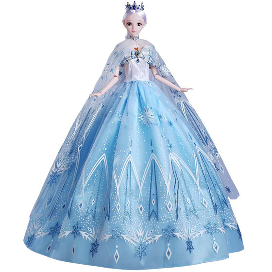 
2026 New Large Size 80cm Elsa Princess Doll Ba Doll Girls Birthday Gift Children's Toy