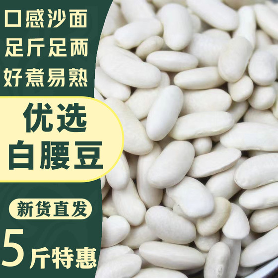 云农伯伯白腰豆5斤白豆云南农家自种小白豆饭豆豆米煲汤打豆浆1斤