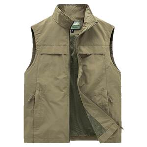 Vest men's spring and summer thin workwear multi-pocket outdoor photography new style vest vest casual jacket business