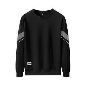 Men's sweatshirt sports casual men's autumn new round neck striped pullover print spring and autumn bottoming shirt