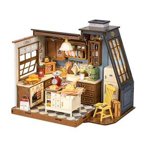 Rolife Ruo Bake Kitchen Diy House Handmade Small House Wooden Assembly Model Building Blocks Birthday Gift