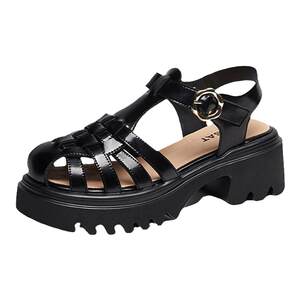 
Saturday Roman Sandals Women's Summer New Breathable Thick Sole Increased Thick Heel Baotou Retro Braided Fashion Women's Shoes
