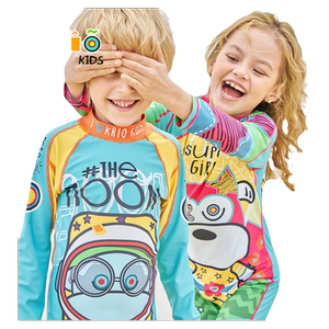 Krio Children's Swimsuit Boys, Girls, Girls, Little Big Children's Long -sleeved Long Pants Beach Sunshine Surfing Site Surfing