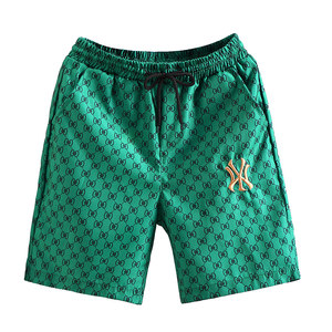 Summer men's pants pants trendy casual thin embroidered beach pants wearing sports big pants big pants men's shorts
