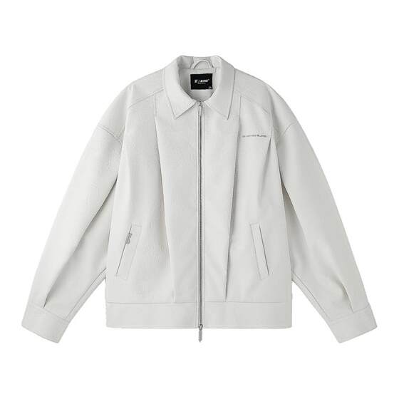 
Lin Qiunan's same style BJHG reckless crocodile pattern leather jacket men's winter 2025 new leather jacket women