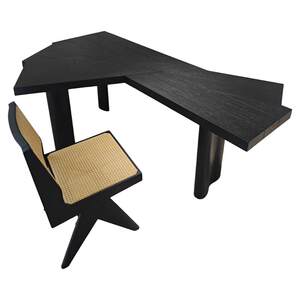 
Creative high-end designer fan-shaped special-shaped desk Italian minimalist all-solid wood desk Internet celebrity art desk