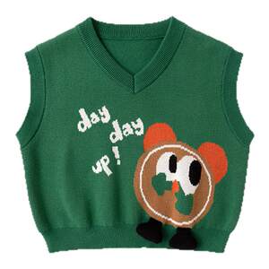 
[100% cotton] Dudu baby pure cotton vest spring and autumn boys knitted vest girls waistcoat baby spring clothing