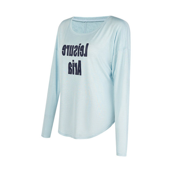 
Aria Leisure yoga wear top cover-up women's loose long-sleeved sports T-shirt fitness Pilates training wear