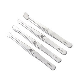 Genuine vetus large round head slant shovel stamp tweezers
