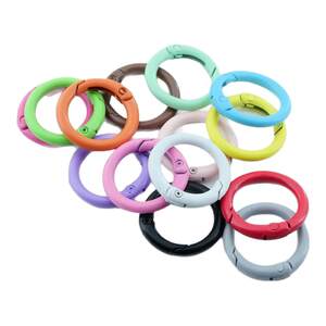 
25mm alloy paint spring buckle key ring buckle material handmade women's bag accessories hook buckle connection ring
