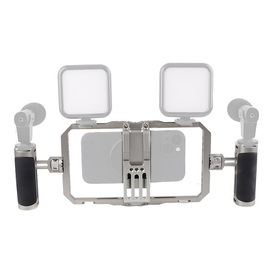 
Metal mobile phone rabbit cage vlog expansion frame bracket balanced and stable handheld photo photography outdoor live broadcast aluminum alloy rabbit cage lightweight handle accessories mobile phone camera assist device can be switched horizontally and vertically