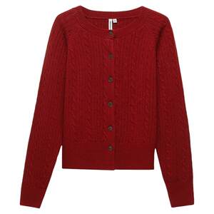
Metersbonwe Sweater Women's 2026 Spring New New Year Red Woolen Comfortable Casual Round Neck Cable Cardigan