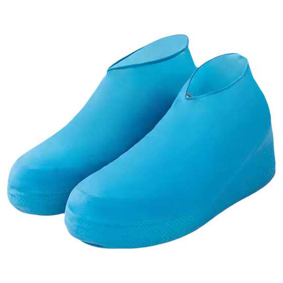 Waterproof shoe cover anti-slip thickened wear-resistant rain boot cover latex outdoor rainproof men and women rain boot cover portable mid-tube boot cover