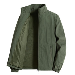 
GL JeansWest Army Green Stand Collar Jacket Men's 2025 New Spring and Autumn Loose Casual Windproof Jacket Top