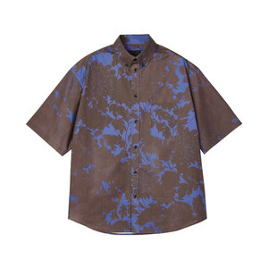
Sketch outlets Outlets men's early spring discount new shirts contrasting printed shirts short-sleeved casual and comfortable