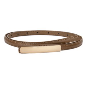 
Yellow 1 cm decorative ultra-thin belt women's sweater down jacket coat jeans skirt accessories leather belt