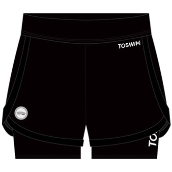 toswim split swimming trunk flat angle conservative double layer
