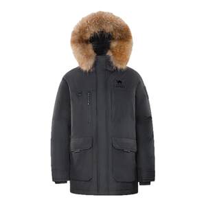 
Goose Down Camel Quetzalcoatl Ultra Men's Thickened Workwear Three-Proof Parker Duck Down Jacket Short Winter Jacket