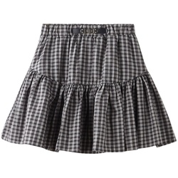 Girls Korean Version Plaid Skirt 2023 Summer New Middle School Children's College Style Skirt Children's Casual A-line Skirt
